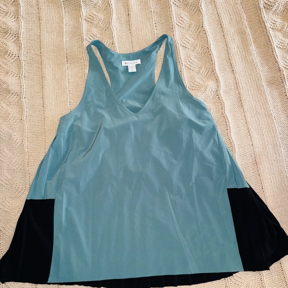 ATHLETA Teal and Black Women's Sleeveless Top - Picture 2 of 5